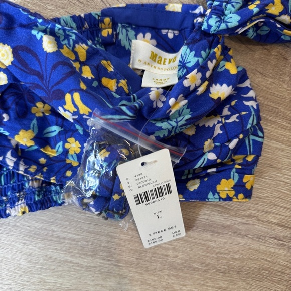 NWT Maeve Blue Floral Skirt Set Size L - Picture 4 of 6